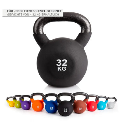 Kettlebell Gusseisen verschiedene Gewichtsklassen 4-32 Kg robuster Tragegriff multifunktionales Trainingszubehör - Sport-Knight - Gewichte